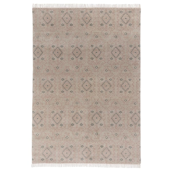 PENSELRÅG rug, low pile, grey/beige/handmade, 170x240 cm