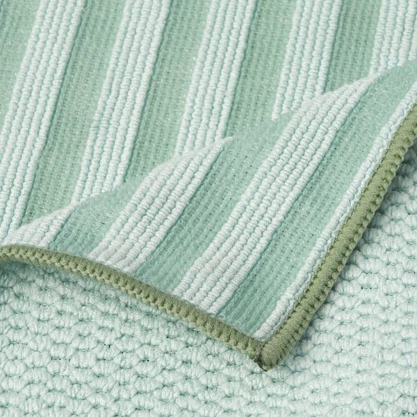 PEPPRIG microfiber cloth, green blue/yellow, 28x28 cm, 3 pack