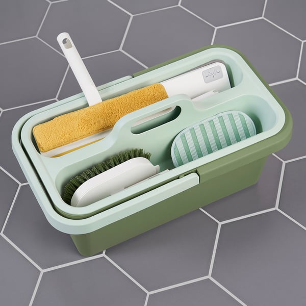 PEPPRIG cleaning bucket and caddy, green