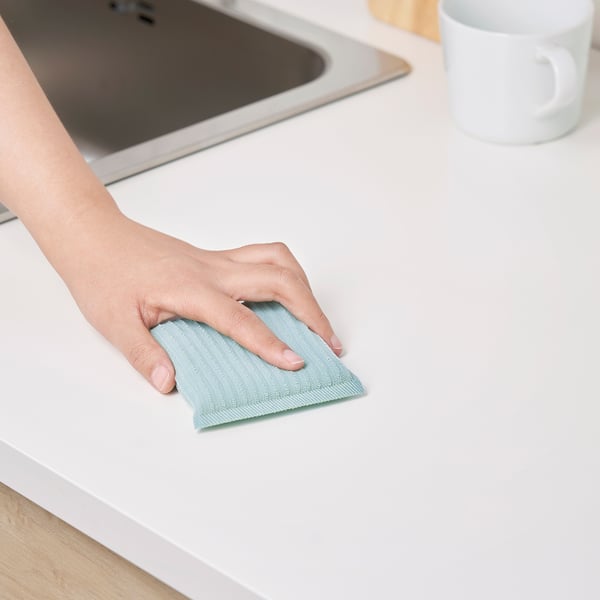 PEPPRIG scrubbing pad, green blue/yellow, 13x8 cm, 3 pack