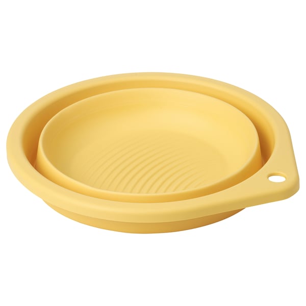 PEPPRIG wash-tub, foldable/yellow, 27 cm