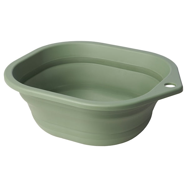 PEPPRIG - Wash-tub, foldable/green, 10 l