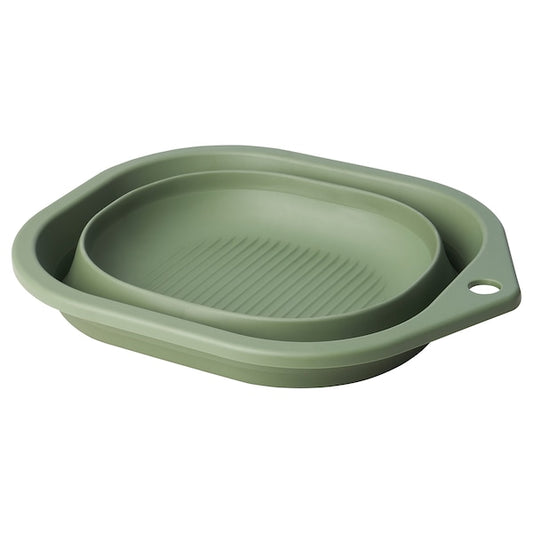 PEPPRIG - Wash-tub, foldable/green, 10 l