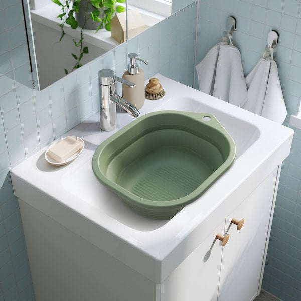 PEPPRIG - Wash-tub, foldable/green, 10 l