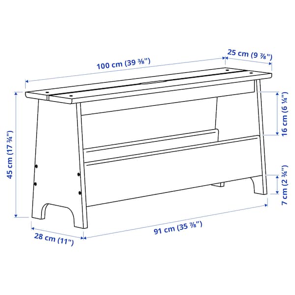 Ikea PERJOHAN - Bench with storage, pine, 100 cm