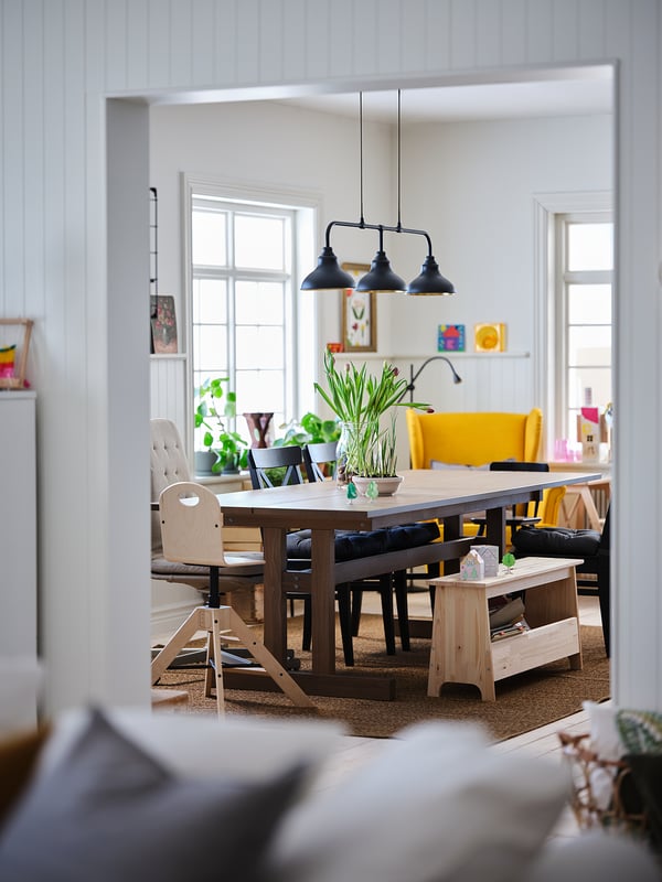 PERJOHAN bench with storage, pine, 100 cm
