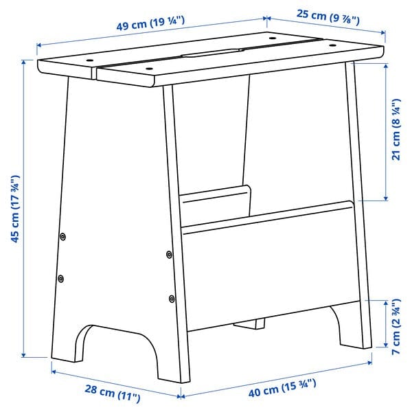 Ikea PERJOHAN - Stool with storage, pine