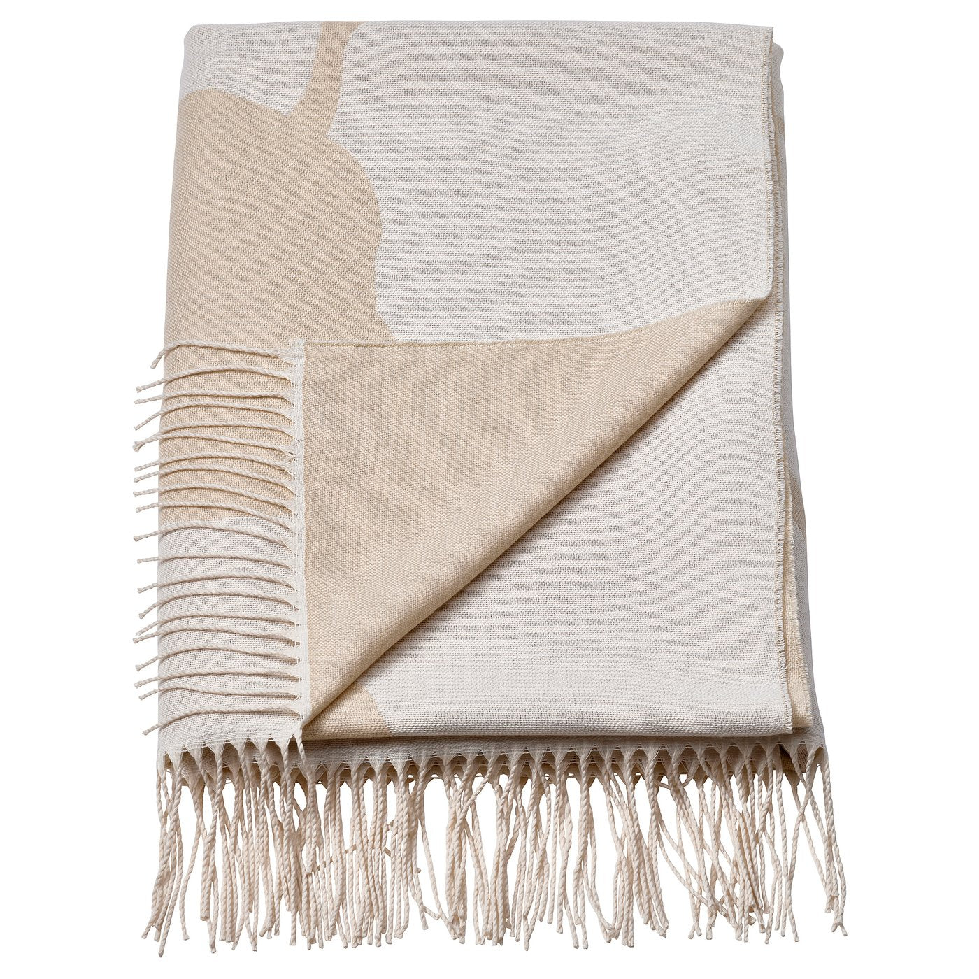 PERSIKOTRÄD throw, off-white/grey-beige, 150x200 cm