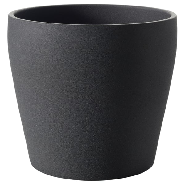PERSILLADE plant pot, dark grey, 19 cm