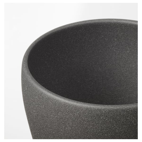 PERSILLADE plant pot, dark grey, 12 cm