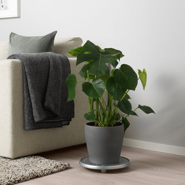 PERSILLADE plant pot, dark grey, 19 cm