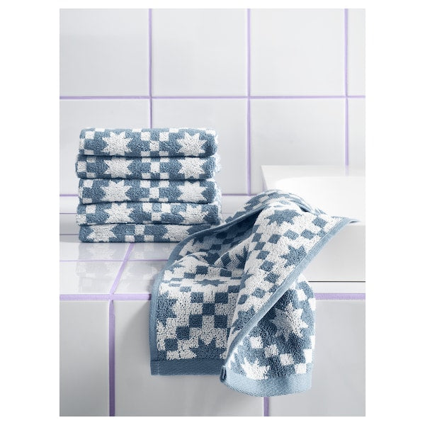 PILGULDMAL - Guest towel, dark grey-blue/white, 30x50 cm