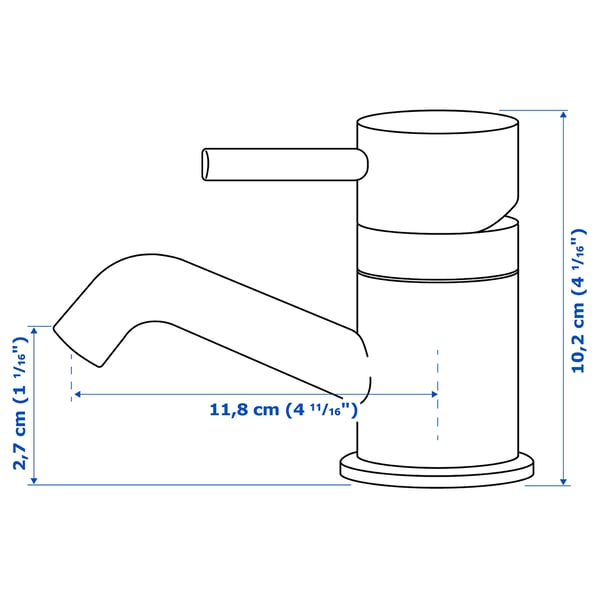 PILKÅN wash-basin mixer tap, chrome-plated