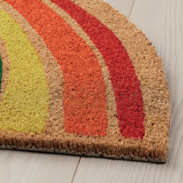 PILLEMARK door mat, indoor, rainbow, 50x90 cm