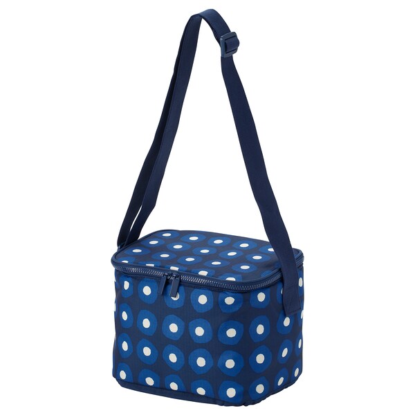 PILLERSTARR - Cooling bag, patterned/blue, 26x19x19 cm