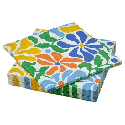 PILLERSTARR - Paper napkin, multicolour, 33x33 cm