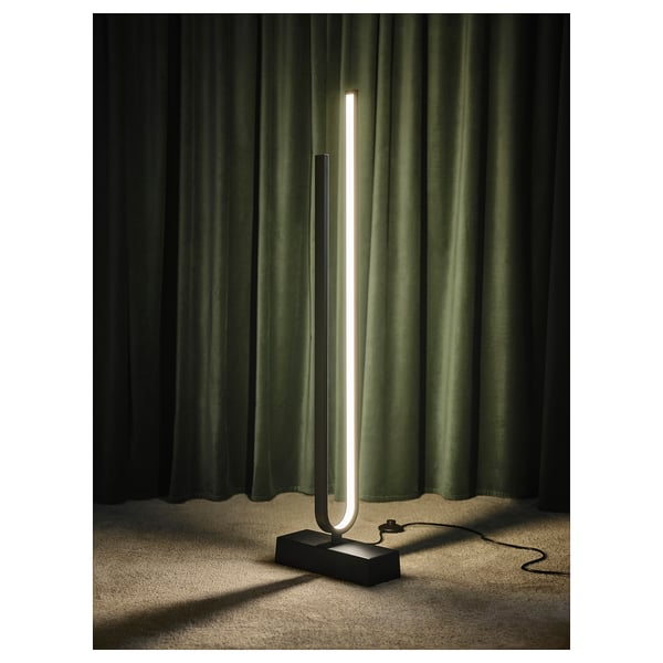 PILSKOTT LED floor lamp, smart black, 30x12 cm