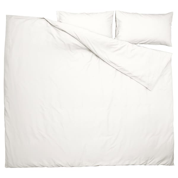 PILTANDVINGE - Duvet cover and 2 pillowcases, white, 240x220/50x80 cm