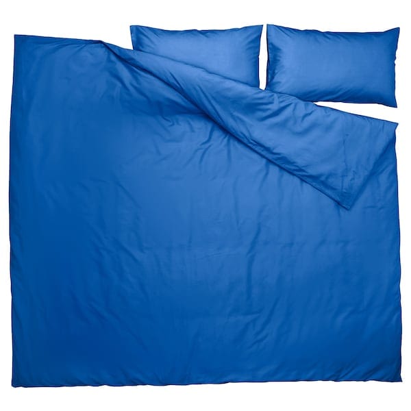 Ikea PILTANDVINGE - Duvet cover and 2 pillowcases, blue, 240x220/50x80 cm