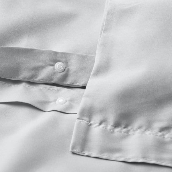PILTANDVINGE - Duvet cover and 2 pillowcases, grey, 240x220/50x80 cm
