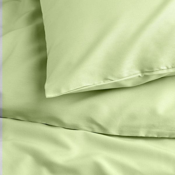 PILTANDVINGE - Duvet cover and 2 pillowcases, light green, 240x220/50x80 cm