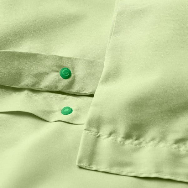 Ikea PILTANDVINGE - Duvet cover and 2 pillowcases, light green, 240x220/50x80 cm