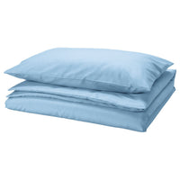 PILTANDVINGE duvet cover and pillowcase, light blue, 150x200/50x80 cm