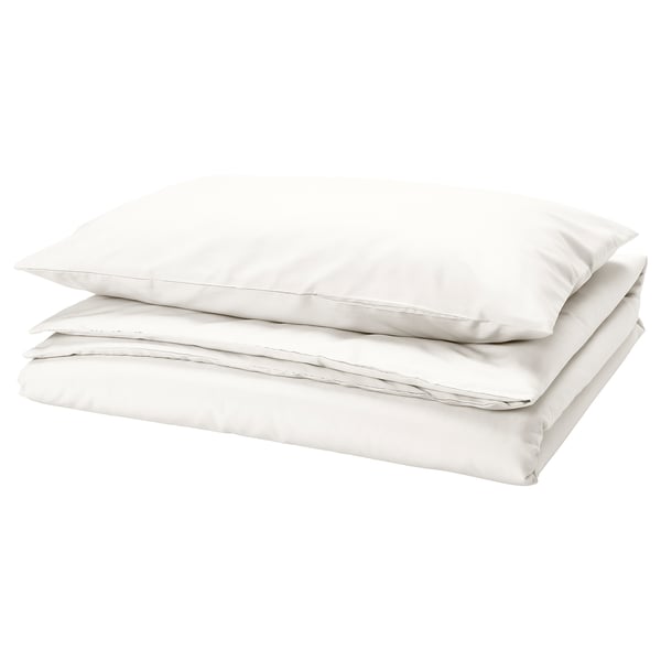 PILTANDVINGE duvet cover and pillowcase, white, 150x200/50x80 cm