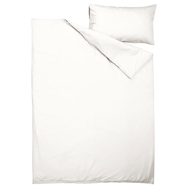 PILTANDVINGE - Duvet cover and pillowcase, white, 150x200/50x80 cm