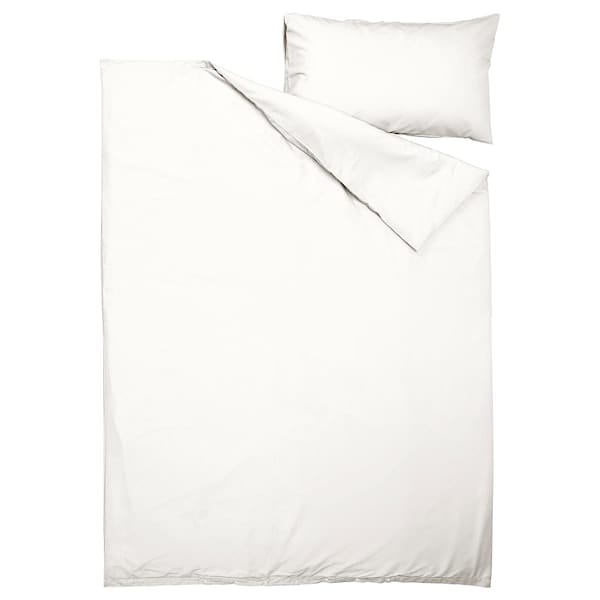 Ikea PILTANDVINGE - Duvet cover and pillowcase, white, 150x200/50x80 cm