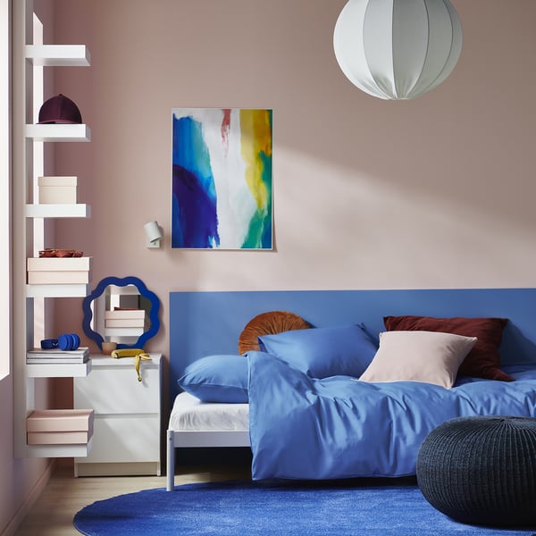 PILTANDVINGE duvet cover and pillowcase, blue, 150x200/50x80 cm