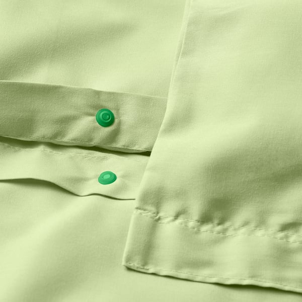 PILTANDVINGE duvet cover and pillowcase, light green, 150x200/50x80 cm