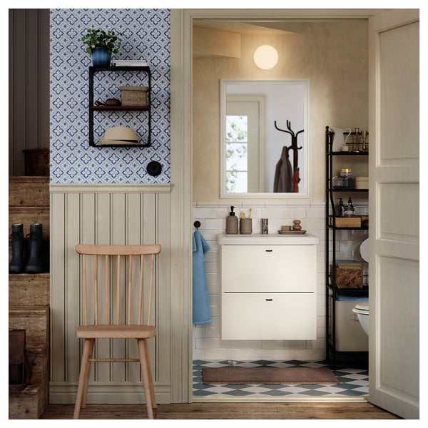 PINGSTSYREN mirror, white, 60x80 cm