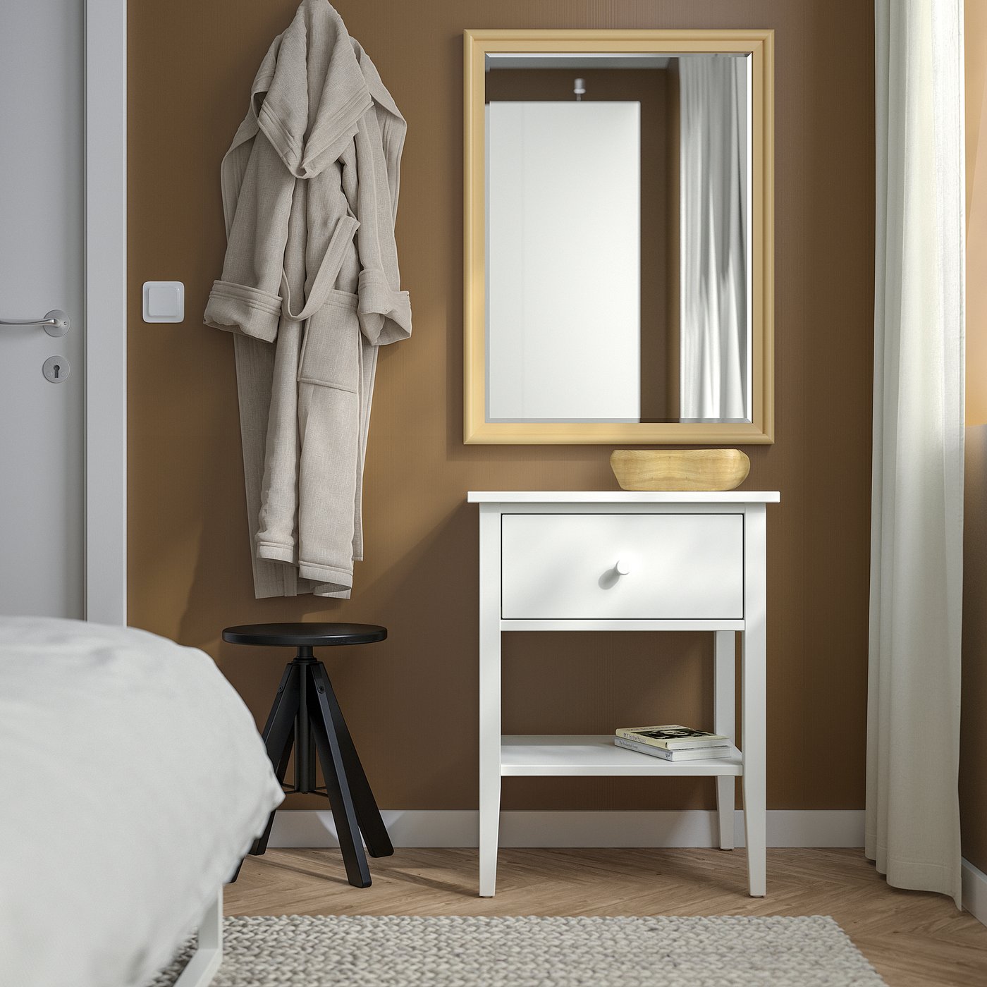 PINGSTSYREN mirror, light yellow-beige, 60x80 cm