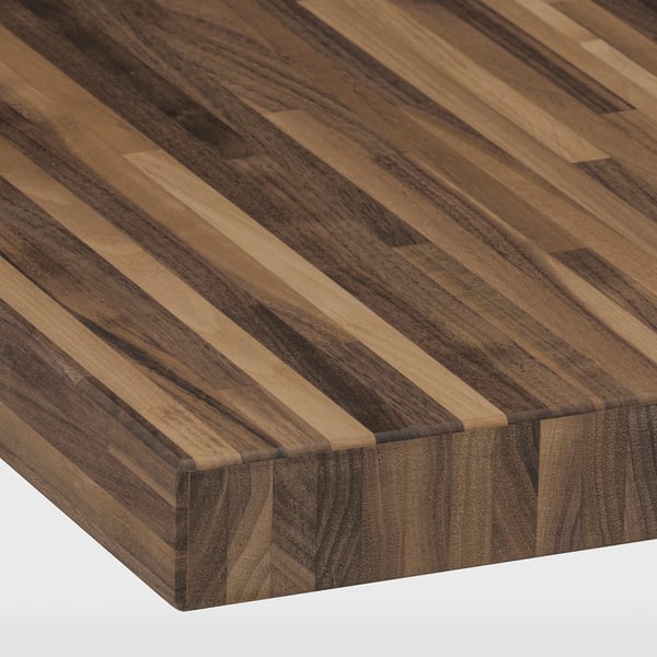 PINNARP worktop, walnut/veneer, 186x3.8 cm
