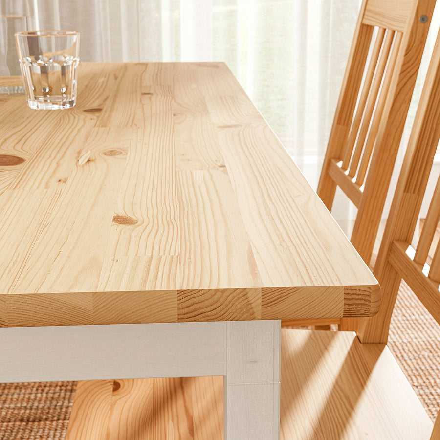 PINNTORP / PERJOHAN table with 2 chairs and bench, 125 cm
