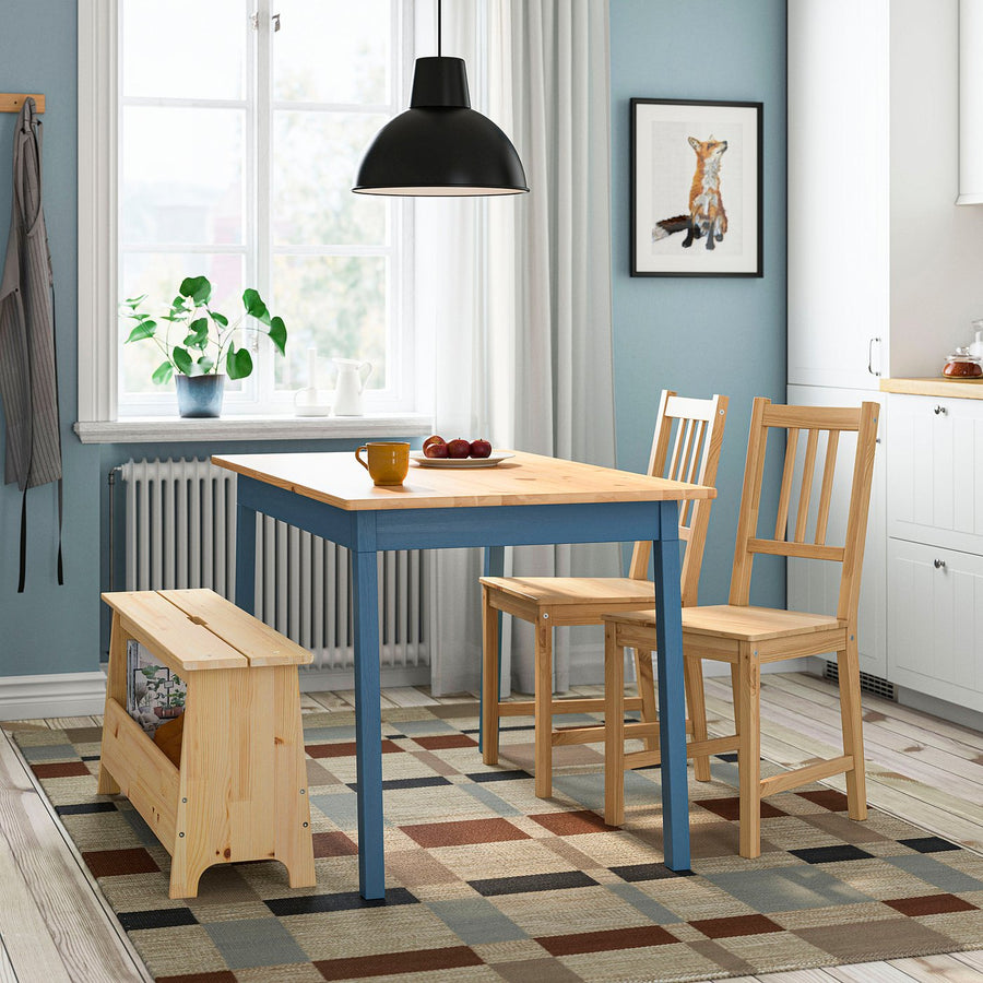 PINNTORP / PERJOHAN table with 2 chairs and bench, 125 cm