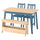 PINNTORP / PERJOHAN table with 2 chairs and bench