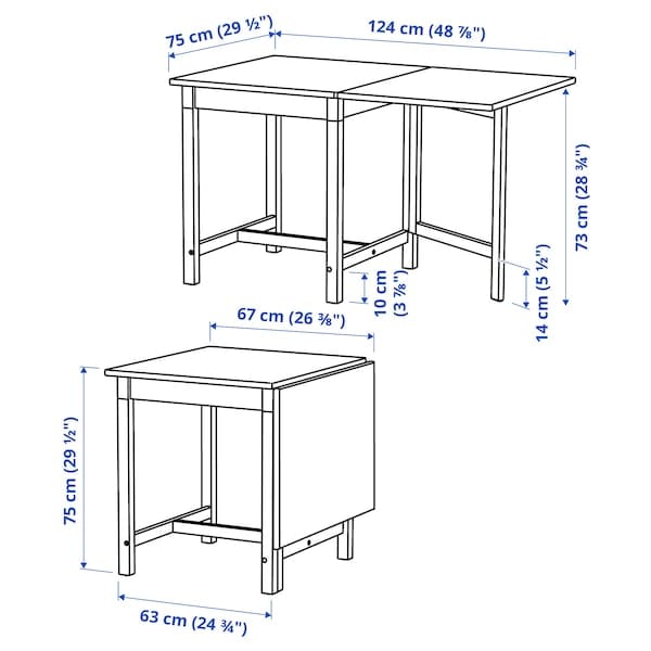 Ikea PINNTORP / PINNTORP - Table and 2 chairs