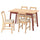 PINNTORP / PINNTORP table and 4 chairs, light brown stained red stained/Katorp natural light brown stained, 125 cm