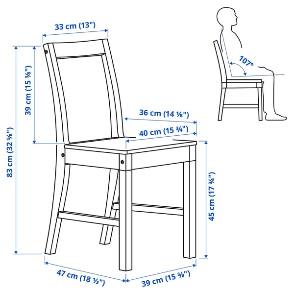 PINNTORP / PINNTORP - PINNTORP / PINNTORP Table and 4 chairs, light brown stained red stained/red stained, 125 cm