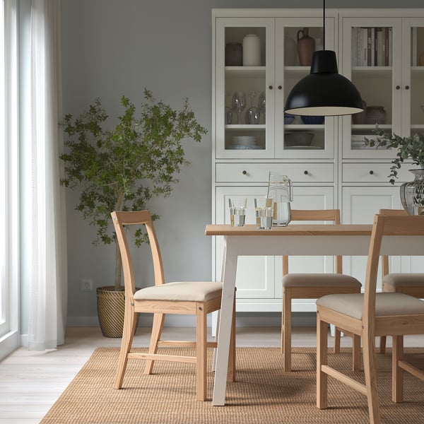 PINNTORP chair, light brown stained/Katorp natural, 41x83x49 cm