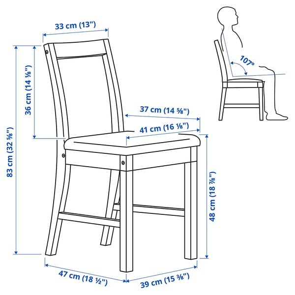 PINNTORP chair, light brown stained/Katorp natural, 41x83x49 cm