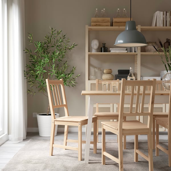 PINNTORP chair, light brown stained, 42x90x49 cm