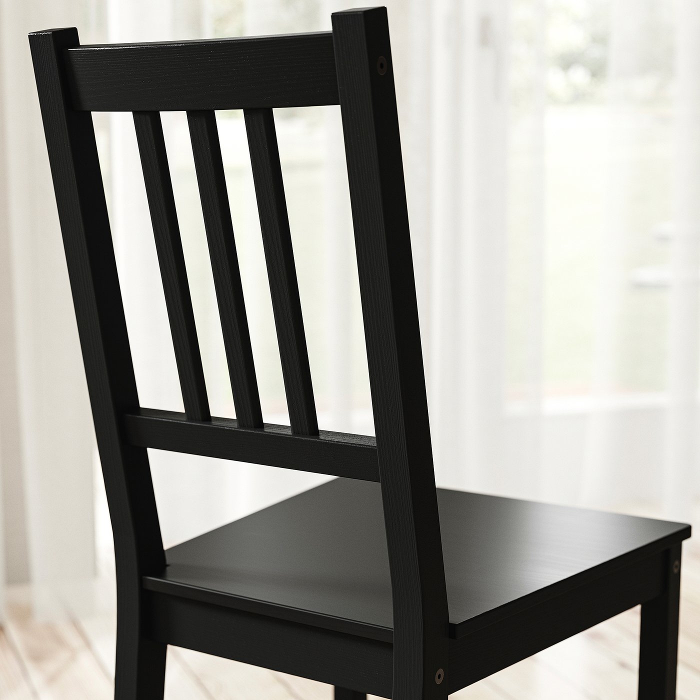 PINNTORP chair, black stained/pine, 42x90x49 cm