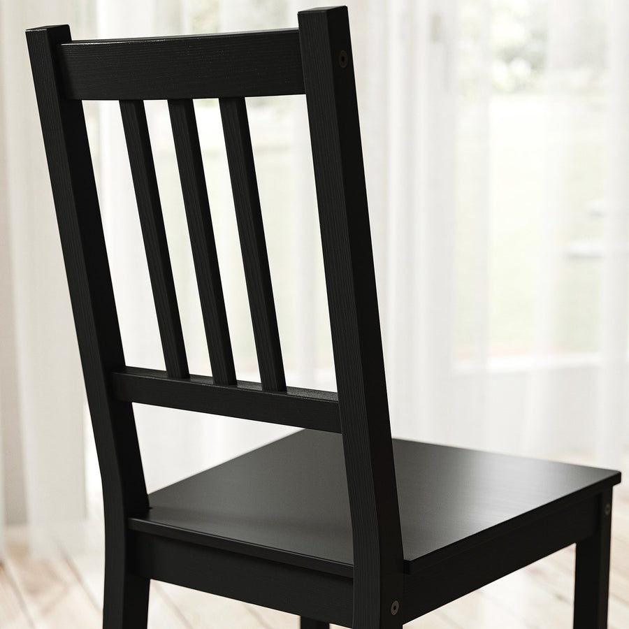 PINNTORP chair, black stained/pine, 42x90x49 cm