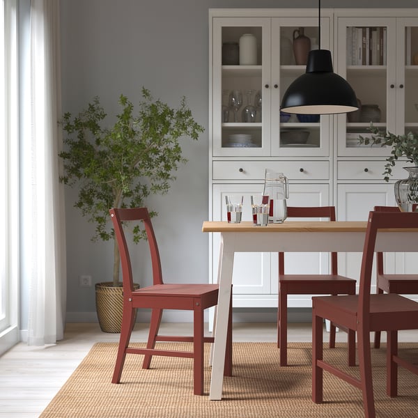 PINNTORP chair, red stained, 40x83x49 cm