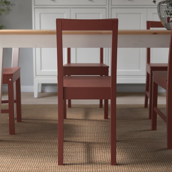 PINNTORP chair, red stained, 40x83x49 cm