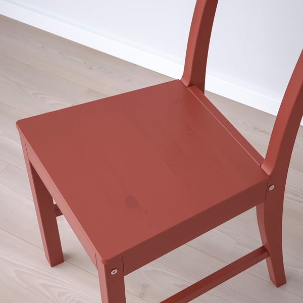 PINNTORP chair, red stained, 40x83x49 cm