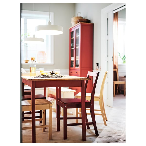PINNTORP chair, red stained, 40x83x49 cm